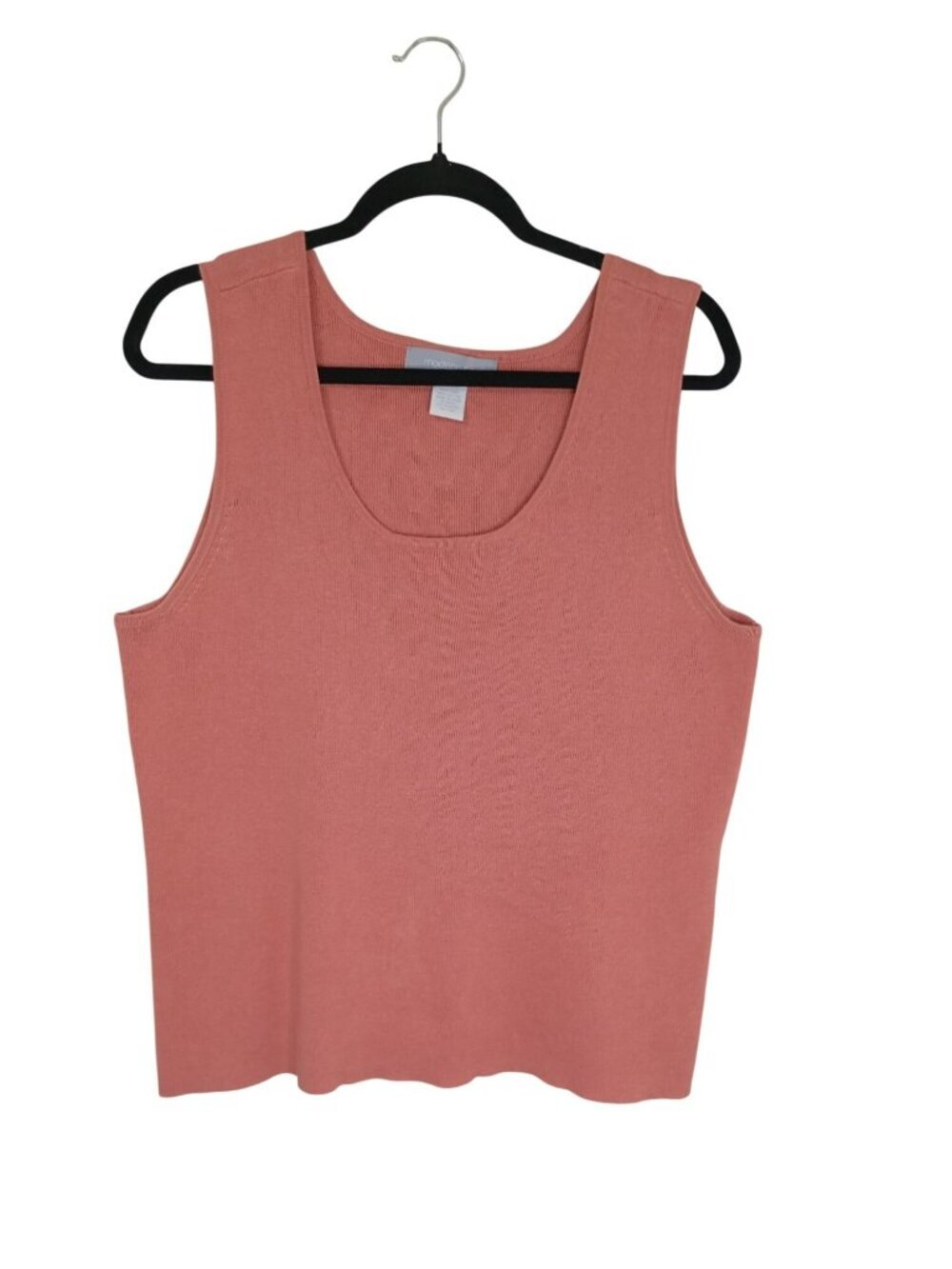Modern Soul Womens Pink Linen Blend Sleeveless Tank Top Size Large